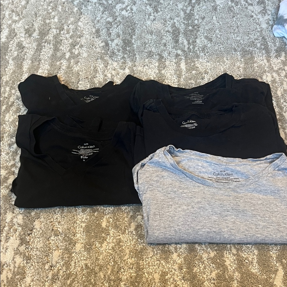 Calvin Klein Black and Gray T-Shirt Collection